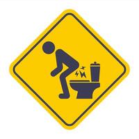 Problem with gases in intestines. Go to toilet with problems. vector