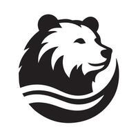 stylized silhouette of a bear, perfect for logos, branding, or wildlife-themed projects. vector