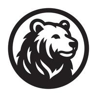 Black Bear Silhouette Design vector