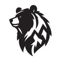 vintage-style logo featuring a standing bear within a circular frame. vector