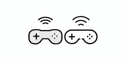 Print Minimal Gaming Symbol Stream modern Games Wireless Controller Icon isolated on white background vector