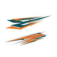 car body background livery decal design with a combination of green and yellow with a sharp line style vector