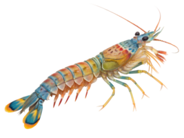 Mantis Shrimp, Known for its powerful punch and vivid colors. isolated on transparent background png