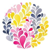 Rounded colorful arc drops. Decorative abstract background. vector