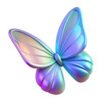 beautiful traditional Iridescent Butterfly in a Three Dimensional Render of Color and Movement 4K png