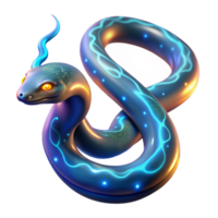 vibrant traditional Glowing Serpent Fantasy Art A luminous depiction of a serpent with glowing elements capturing its enchanting presence and mystical atmosphere professional png