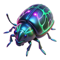 beautiful modern Iridescent Beetle Three Dimensional Render in a Stunning Scene of Color and Movement exclusive png