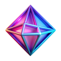elegant classic Neon Geometric Prism A conceptual artwork featuring a neon geometric prism creating a dynamic and modern visual composition high quality png