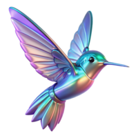 beautiful abstract Iridescent Hummingbird Three Dimensional Render in a Stunning Scene of Color and Movement exclusive png
