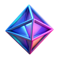serene contemporary Neon Geometric Prism A conceptual artwork featuring a neon geometric prism creating a dynamic and modern visual composition exclusive png