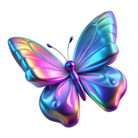 wonderful vintage Iridescent Butterfly Three Dimensional Render in a Stunning Scene of Color and Movement high resolution png