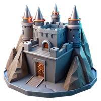 serene artistic Fantasy Castle in a Magical Three Dimensional Model of Enchantment exclusive png