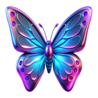 impressive minimalist Iridescent Butterfly Three Dimensional Render in a Stunning Scene of Color and Movement genuine png