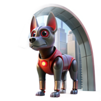 beautiful vintage Cybernetic Canine Futuristic Robot Dog A futuristic depiction of a canine with cybernetic elements showcasing advanced mechanical design and sleek features high resolution png