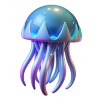 lindo artístico brilhando medusa dentro uma hipnotizante três dimensional render do oceânico luz original png
