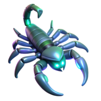 extraordinary contemporary Cybernetic Scorpion Three Dimensional Render with Advanced Mechanics and Futuristic Design original png