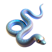 impressive abstract Glowing Snake Digital Render A luminous Digital render of a snake with glowing elements highlighting its ethereal beauty and mystical atmosphere 4K png