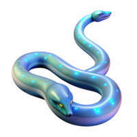 serene traditional Glowing Serpent in a Three Dimensional Render of Radiant Beauty high resolution png