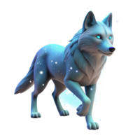 wonderful artistic Arctic Wolf Digital Render A captivating Digital render of an arctic wolf highlighting its mystical presence and icy elements original png