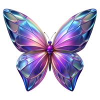 vibrant artistic Iridescent Butterfly Digital Render A stunning Digital render of a butterfly with iridescent features showcasing a spectrum of colors and ethereal beauty 4K png