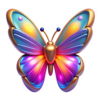 magnificent modern Iridescent Butterfly Digital Render A stunning Digital render of a butterfly with iridescent features showcasing a spectrum of colors and ethereal beauty authentic png