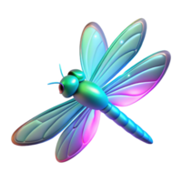 magnificent vintage Iridescent Dragonfly Digital Render A stunning Digital render of a dragonfly with iridescent features showcasing a spectrum of colors and intricate design professional png