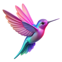 serene modern Rainbow Hummingbird Digital Art A vibrant digital artwork of a hummingbird with rainbow colors highlighting its delicate beauty and dynamic movement genuine png