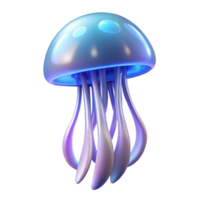 serene artistic Glowing Jellyfish in a Mesmerizing Three Dimensional Render of Oceanic Light exclusive png