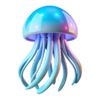 impressive minimalist Glowing Jellyfish Digital Render A luminous Digital render of a jellyfish with glowing features highlighting its ethereal beauty and enchanting presence professional png