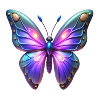 elegant artistic Luminous Butterfly Digital Render A luminous Digital render of a butterfly with glowing elements highlighting its ethereal beauty and delicate design professional png