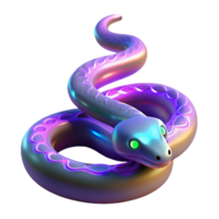 stunning vintage Iridescent Snake in a Stunning Three Dimensional Render of Color and Movement high quality png