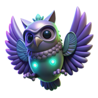 impressive abstract Cybernetic Bird Futuristic Avian Robot with Metallic Feathers A visionary portrayal of a robotic bird with sleek metallic feathers soaring through a high tech environment4K png