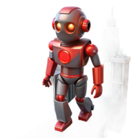 beautiful contemporary Robot in Cityscape A futuristic depiction of a robot navigating through a cityscape blending advanced technology with urban elements exclusive png