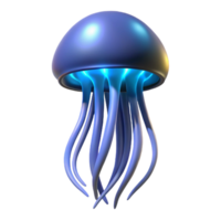 magnificent artistic Glowing Jellyfish Three Dimensional Render with Ethereal Glow and Translucent Tentacles high resolution png