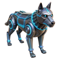wonderful contemporary Cybernetic Canine Futuristic Robot Dog A futuristic depiction of a canine with cybernetic elements showcasing advanced mechanical design and sleek features exclusive png