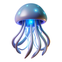 extraordinary contemporary Glowing Jellyfish Digital Render A luminous Digital render of a jellyfish with glowing features highlighting its ethereal beauty and enchanting presence professional png