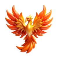dramatic traditional Majestic Firebird A Digital Render of a Mythical Creature 4K png