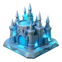 magnificent traditional Enchanted Ice Castle A Digital Render of a Fantasy Fortress exclusive png