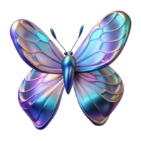 dramatic classic Iridescent Butterfly A Digital Render of a Metallic Insect authentic png