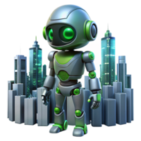 wonderful vintage Friendly Robot 3D Render authentic png