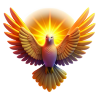 vibrant traditional Majestic Bird in Flight 3D Render of Avian Wings authentic png