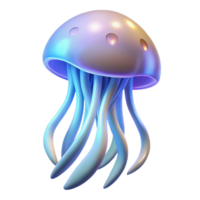 elegant classic Luminous Jellyfish Digital Render of a Bio luminescent Aquatic Creature high quality png