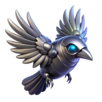 elegant abstract Mechanical Avian Digital Render of a Robotic Bird in Flight exclusive png