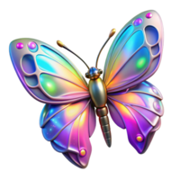 vibrant rustic Iridescent Butterfly A Digital Render of a Colorful Insect 4K png