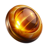 stunning creative Golden Orb Abstract Digital Render of a Luminous Sphere authentic png