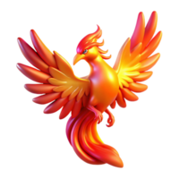 elegant abstract Majestic Firebird Digital Render of Mythical Creature authentic png