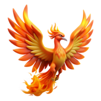 extraordinary rustic Fiery Phoenix A Mythical Creature in Flight premium png