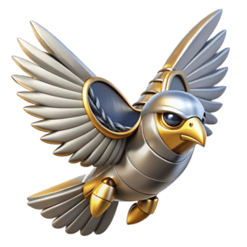 impressive artistic Mechanical Bird in Flight A Digital Render of a Robotic Avian professional png