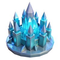 magnificent rustic Enchanted Ice Castle A Digital Render of a Fantasy Fortress premium png