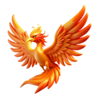 wonderful rustic Majestic Firebird A Digital Render of a Mythical Creature 4K png